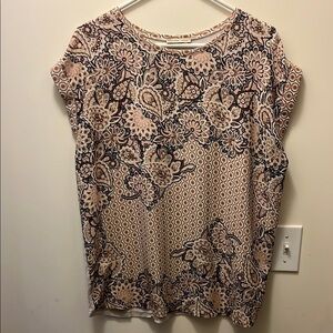 ZARA woman’s basic collection patterned top size Large